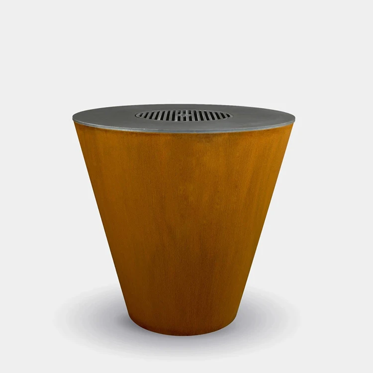 Outdoor Garden Camping Corten Steel Portable Backyard Wood Burning BBQ Outdoor Garden Camping Corten Steel Portable Backyard Wood Burning BBQ