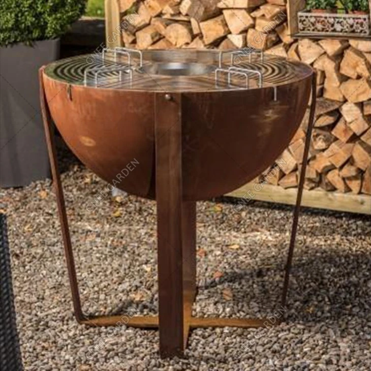 5-10 People Grill Grill Vonkajšie Corten Steel Fire Pit BBQ