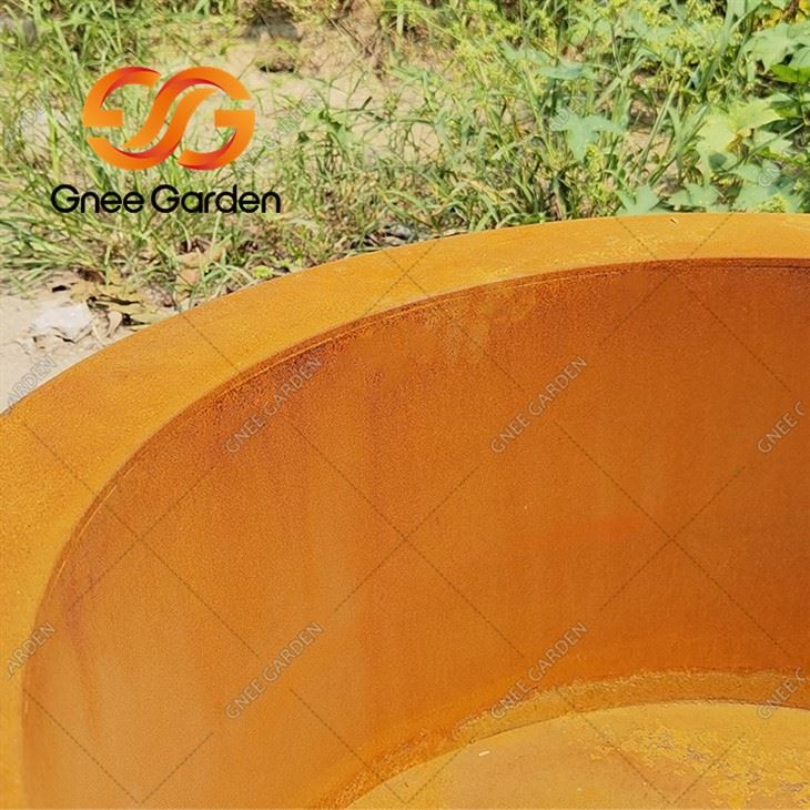 Vonkajšie okrúhle ohnisko Corten