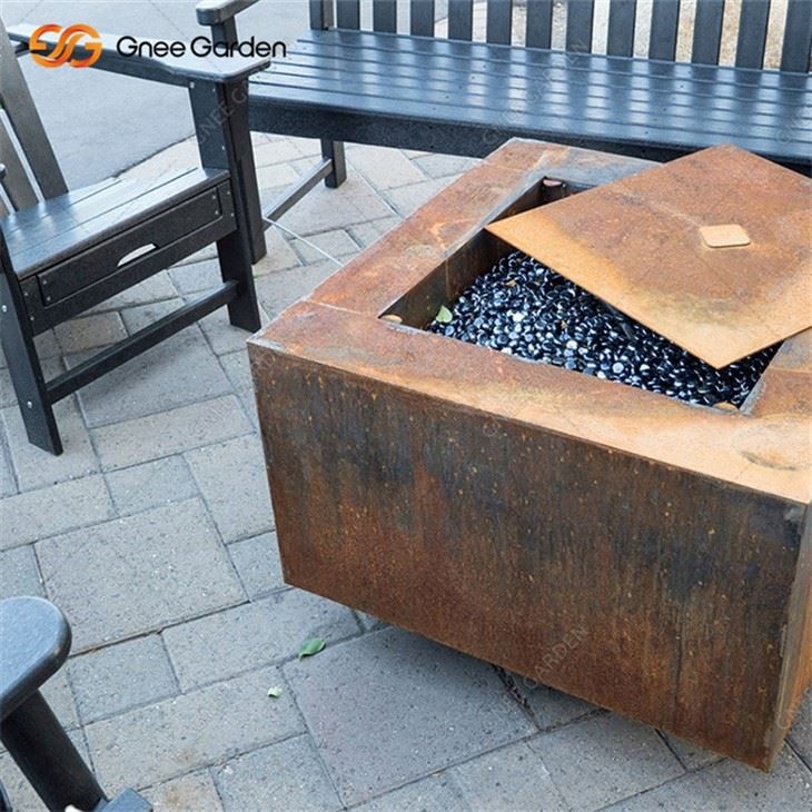 Corten Steel Natural Gas Fire Pits