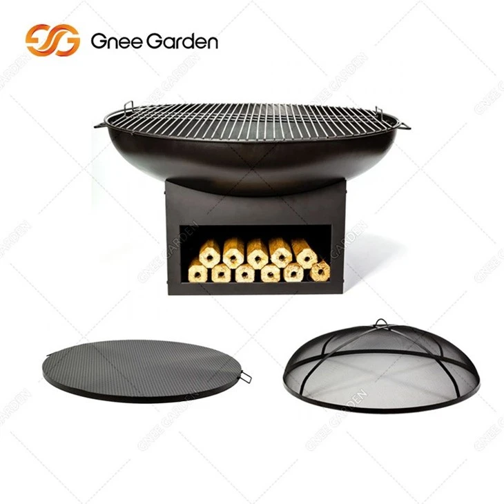 Corten Steel outdoor fire pit grill1
