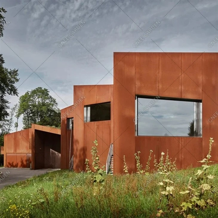 Corten Steel Perforated Laser Cut Metal Facade Curtain Wall