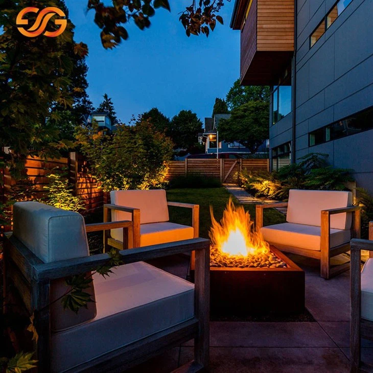 Corten Steel Natural Gas Outdoor Firepit