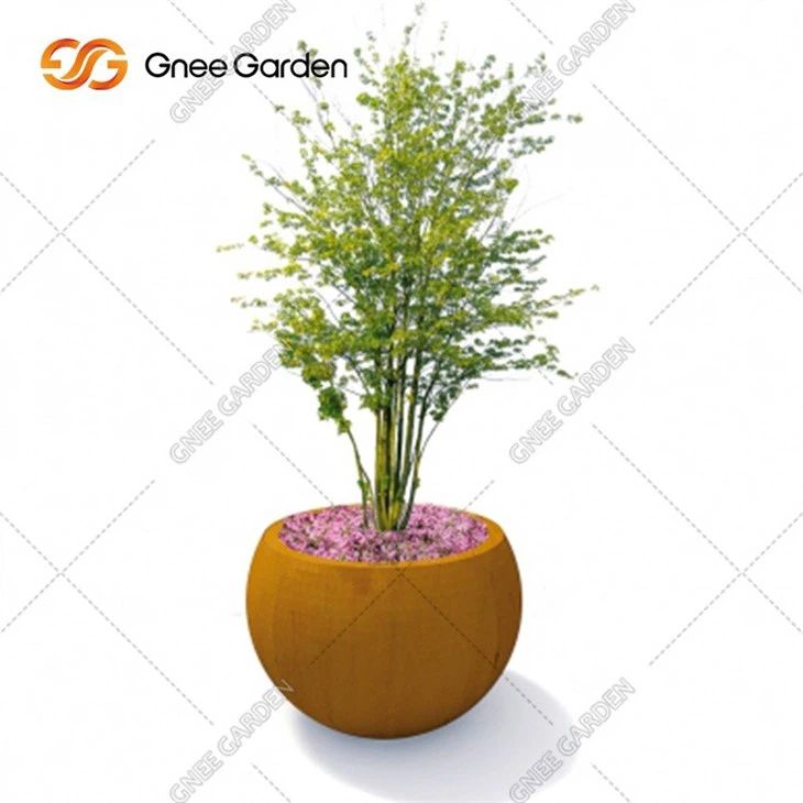 Customized Large Bowl Planters Outdoor Metal Flower Pot