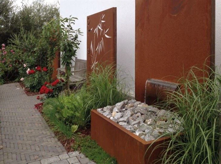 Garden Decoration Metal Panel Corten Steel Pool Fountain