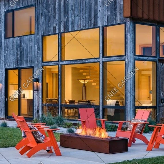 Luxury Natural Gas Corten Steel Fire Pit Outdoor