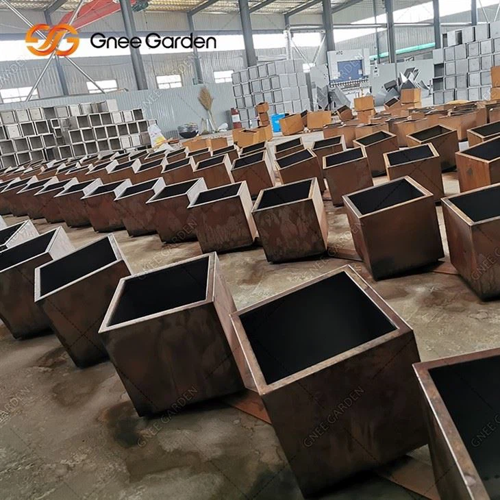 Metal Planters Park Large Plant Pots Corten Steel