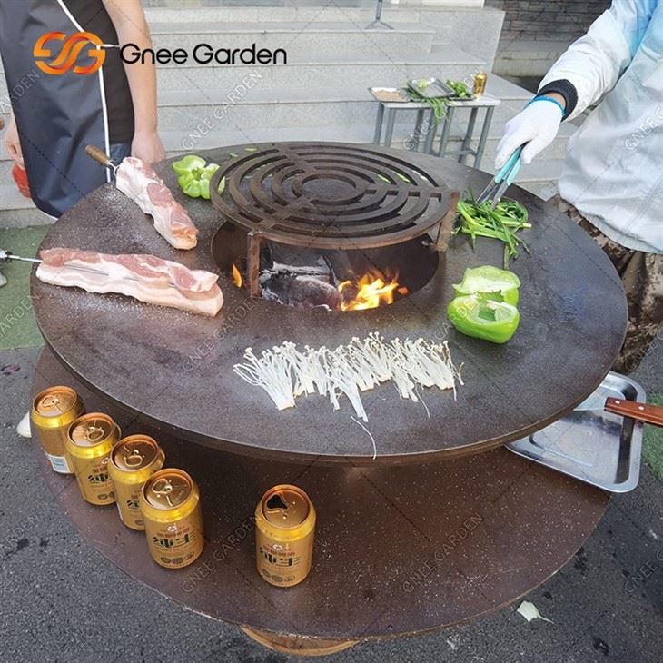 Outdoor Decoration Corten Steel BBQ Grill