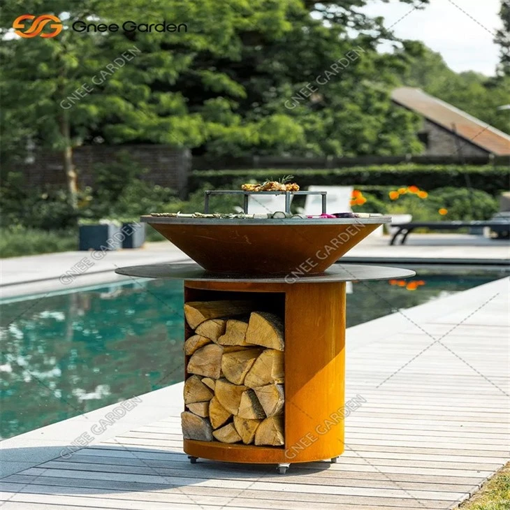 Outdoor Decoration Corten Steel BBQ Grill