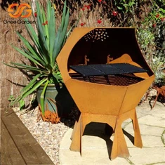Corten Steel Backyard Grill