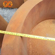 Stôl na plynové ohniská z ocele Corten