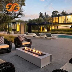 Stôl na oheň na zemný plyn Corten Steel