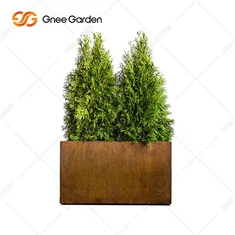 Corten Steel Painted Steel Flowerpot Garden