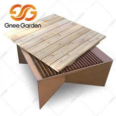 Ohnisko Corten Oceľové obdĺžniky