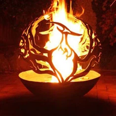 Prispôsobte si továreň Corten Steel Ohnisko Umelecký dizajn Zábava Vonkajšie ohnisko Ball Vonkajšie ohnisko Globe