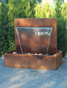 Záhradná dekorácia Kovový panel Corten Steel Pool Foun