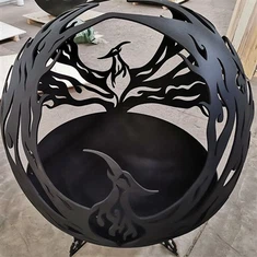 Sférické kovové záhradné dekoratívne kovové výrobky s ohniskom s nízkym MOQ