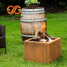 Štvorcové ohnisko z ocele Corten