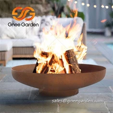 Oceľové drevo Horiace ohnisko s grilom