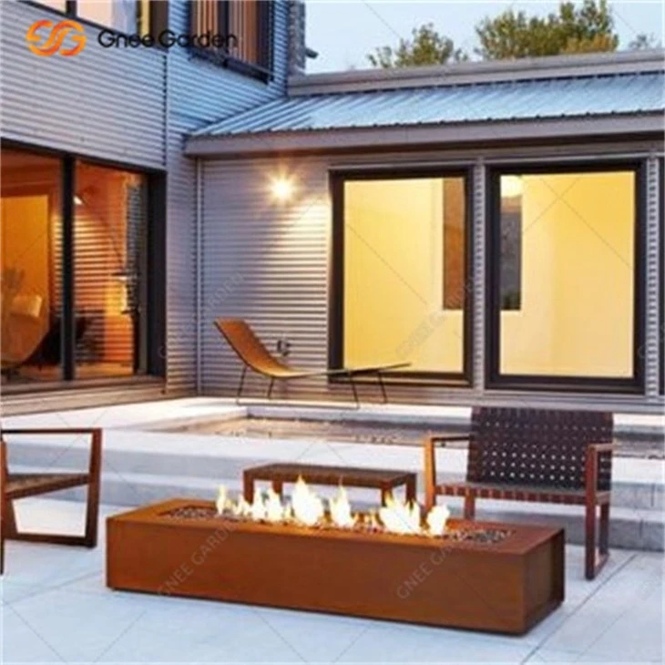 Custom Steel Gas Fire Pit Garden