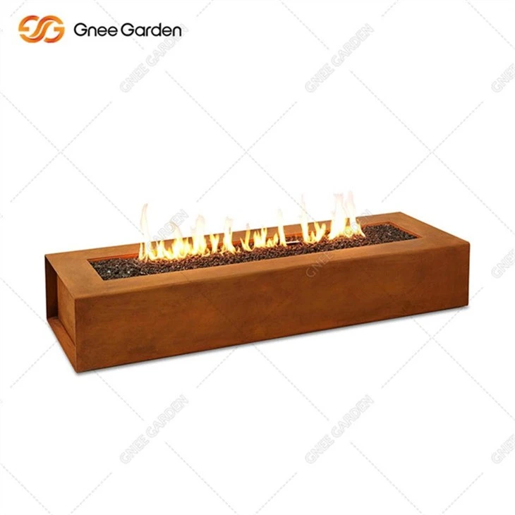 Custom Steel Gas Fire Pit Garden