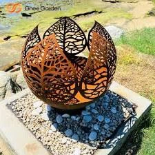 Corten steel woodburning fireball