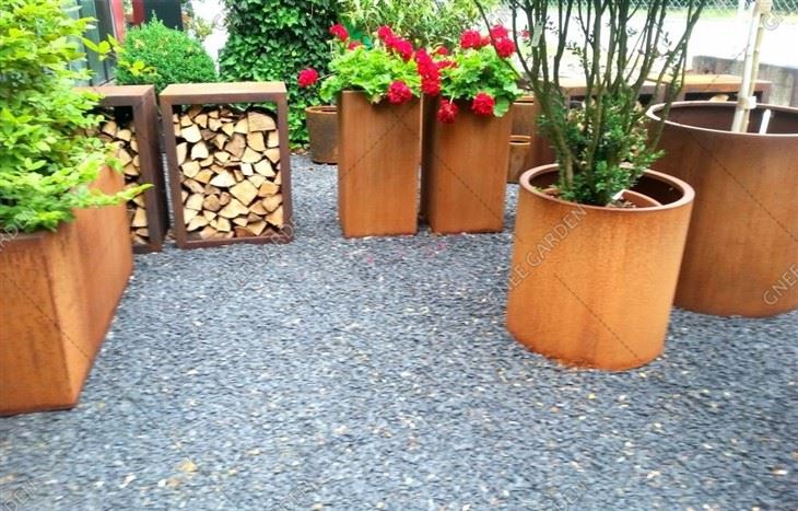Factory Square Round Corten Steel Planter