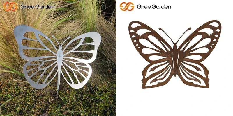 Butterfly Metal Garden Ornament Corten Butterfly Metal Garden Ornament Corten