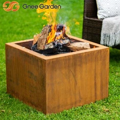 Mini štvorcové oceľové vonkajšie ohnivé jamy